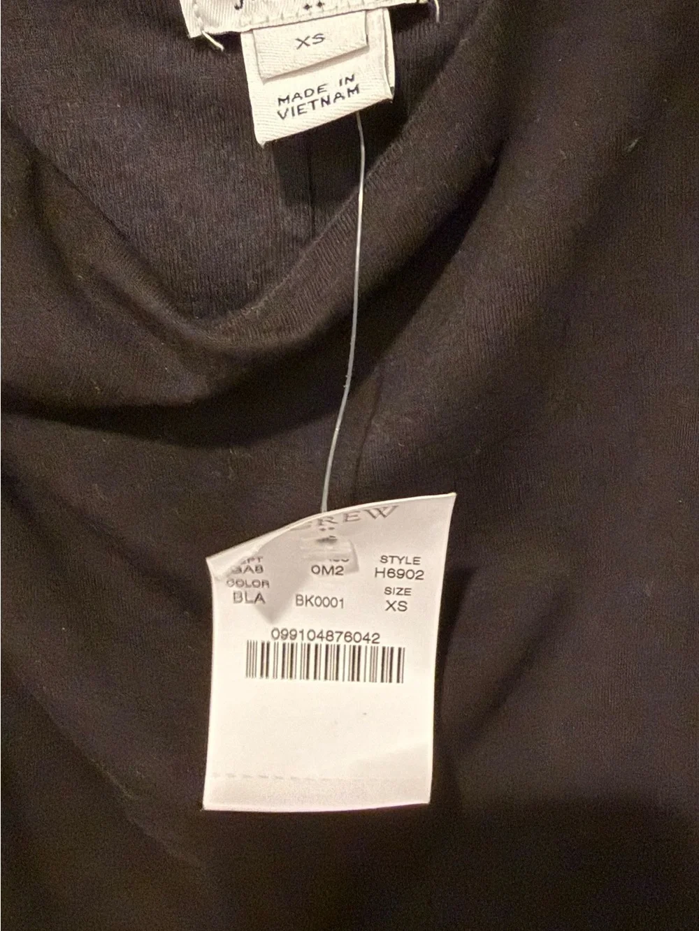 J. Crew Cotton Cami Black Tie-Shoulder NWT size xs
